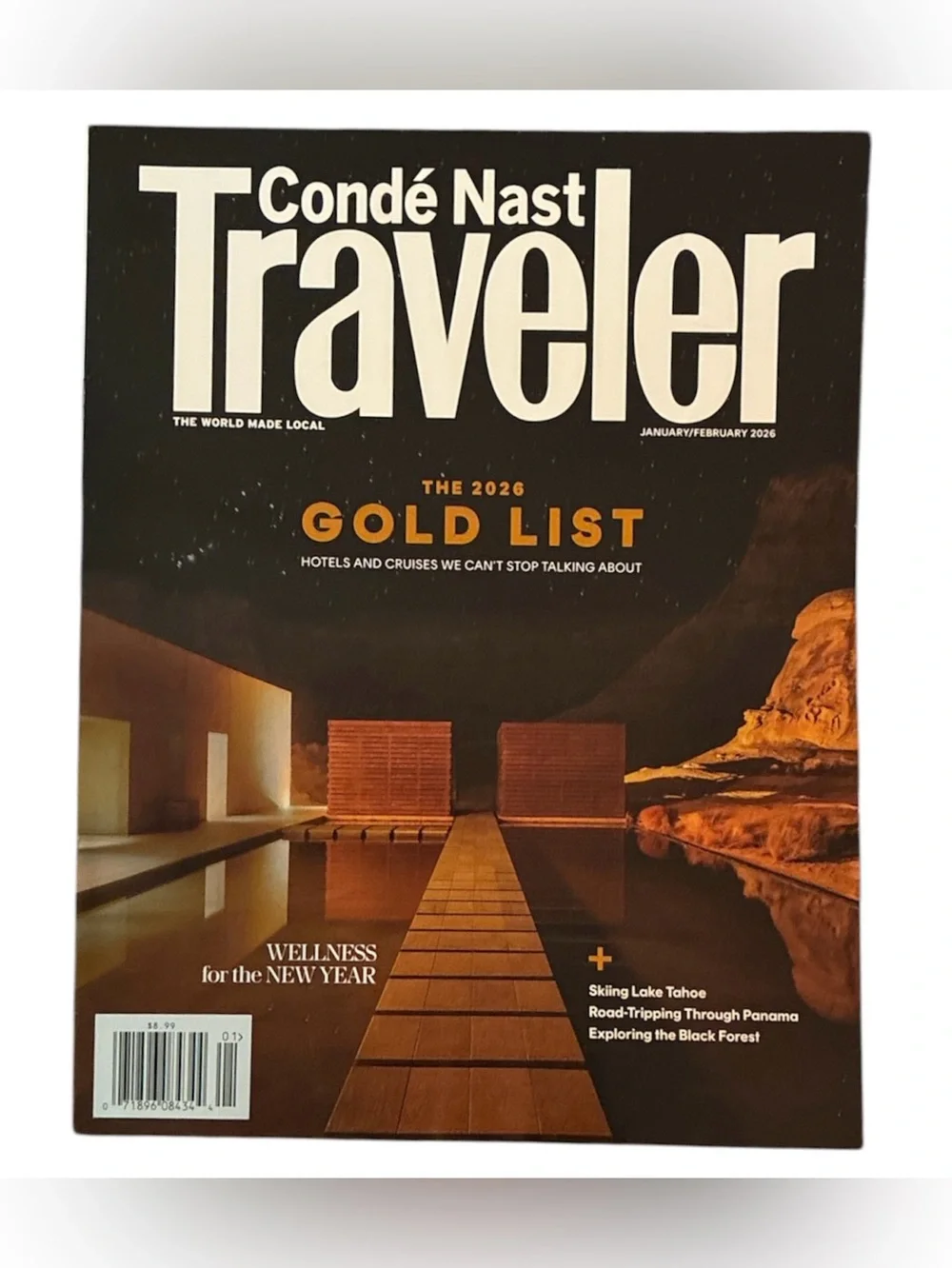 Conde Nast Traveler Magazine January February 2026 Gold List Hotels and Cruises